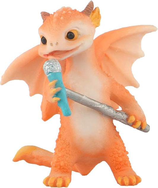 Mini Dragon Figurine, Resin Home Decor, Cute Ornaments, Lucky Animal Garden Statue for Micro Landscape