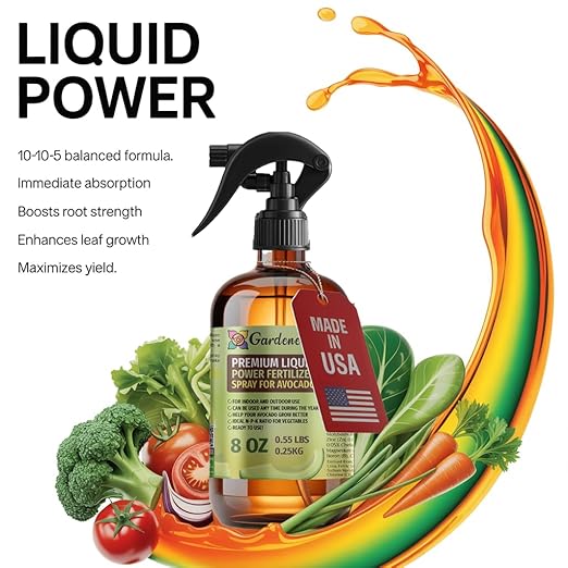 Liquid Power Radish Fertilizer Spray – Ready-to-Use Liquid Plant Food Mist for Radish – Premixed, Easy Application – Fast-Acting Formula for Growth, Roots & Yield – Indoor & Outdoor Use – 8 oz