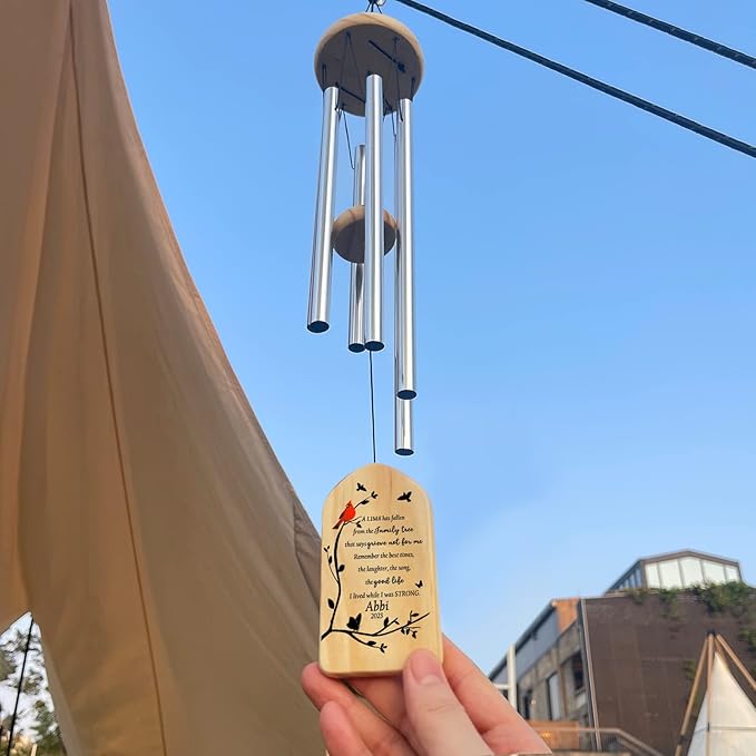 Sympathy Wind Chimes - VAPCUFF Memorial Gift for Loss of Loved One - In Memory of Loved One - Bereavement & Condolence Gifts