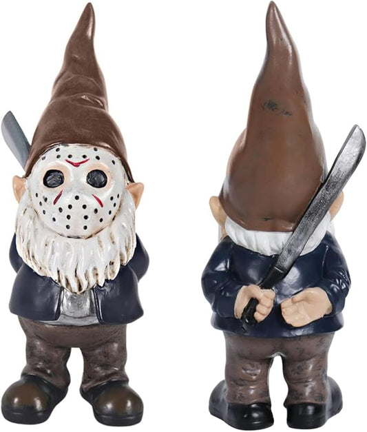 Horror Decor Halloween Decorations Indoor Garden Gnome Garden Statue Home Décor (Brown)