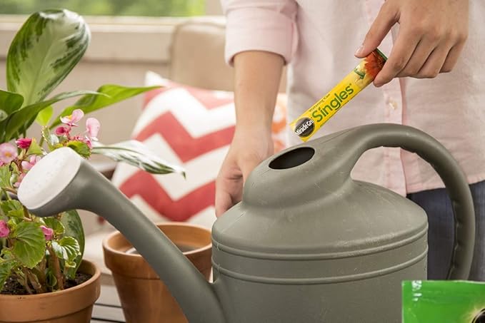 Miracle-Gro Watering Can Singles All Purpose Water Soluble Plant Food, for Flowers, Vegetables, Houseplants, Trees, Indoor and Outdoor Plants, 24 Packets (Pack of 6)