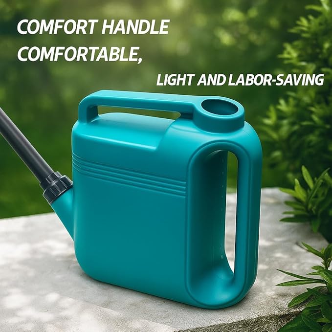 2 Gallon Watering Can for Indoor & Outdoor Plants, Large Capacity Long Spout with Ergonomic Non-Slip Handle, Durable Leak-Proof Plastic, Comfortable Grip, Ideal for Flowers, Vegetables, Houseplants