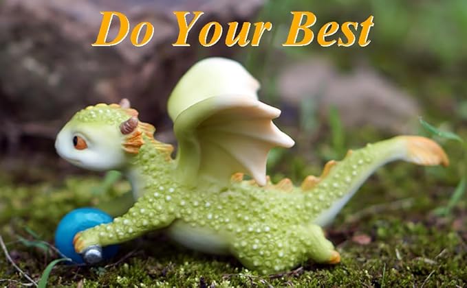 Miniature Fairy Garden Sport Dragon Figurines- Going Forward Dragon