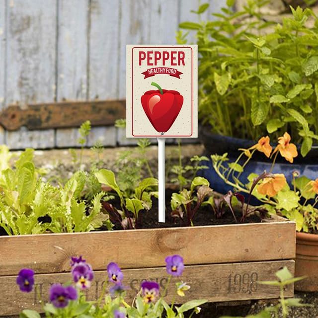 Eveokoki Aluminum Seed & Plant Labels - Plant Markes for Seedlings-Plant Tags for Pots - Garden Signs for Vegetable - Durable Markers for Plants Outdoor Waterproof - Garden Decor for Farmhouse