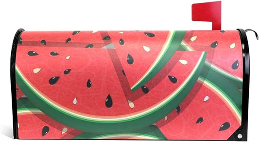 ALAZA Slices of Red Watermelon Magnetic Magnetic Mailbox Cover Standard Size for Garden Yard Outdoor Decorations-18 x 20.8"