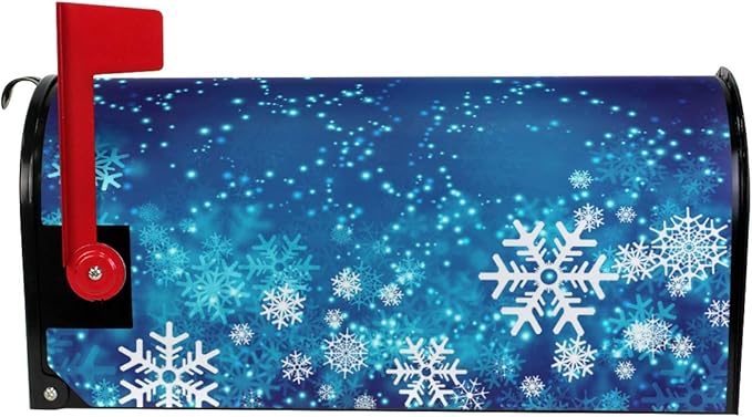 ALAZA Christmas Snowflakes Winter Mailbox Cover Standard Size-18"x 20.8"