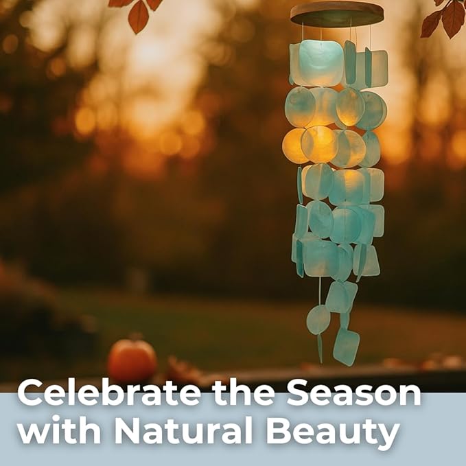 Solange & Frances Turquoise Wind Chimes for Outside Garden Decor and Patio Decor - Elegant White Elephant Gifts, Unique Gift for Women, Gifts for Grandma