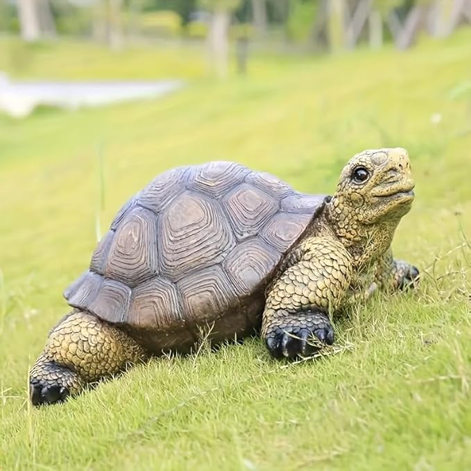Garden Turtle Statue Decoration, Large Realistic Tortoise Figurine, Outdoor Lawn Ornament Garden Outdoor Courtyard, Lawn Landscape, Swimming Pool Decoration, Festival and Birthday Gifts