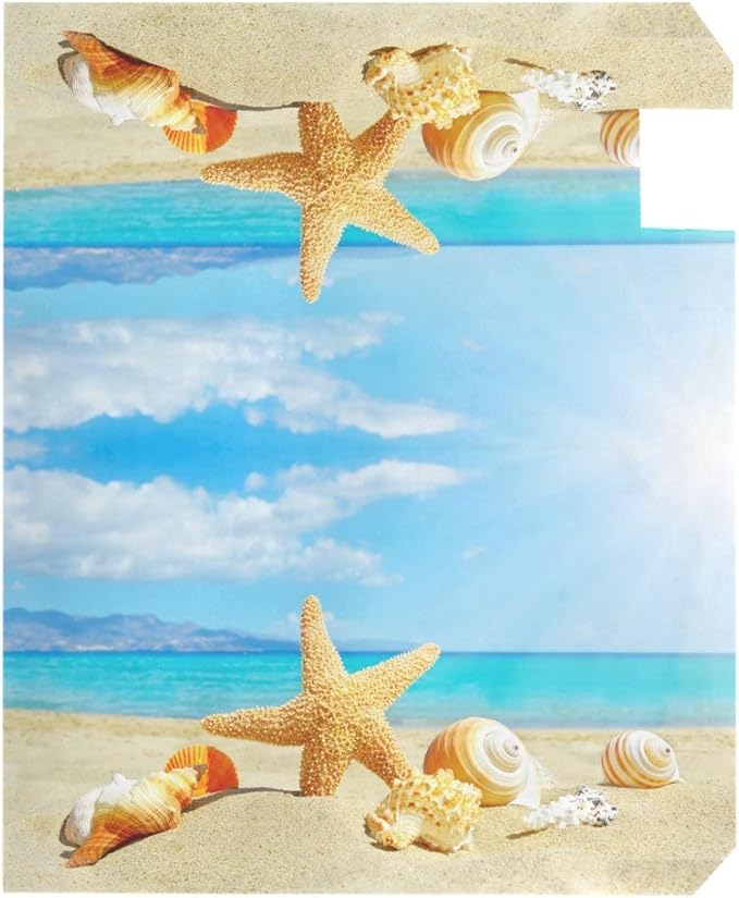 ALAZA Summer Beach with Starfish and Shells Magnetic Mailbox Cover MailWraps Garden Yard Home Decor for Outside Standard Size-18"x 20.8"