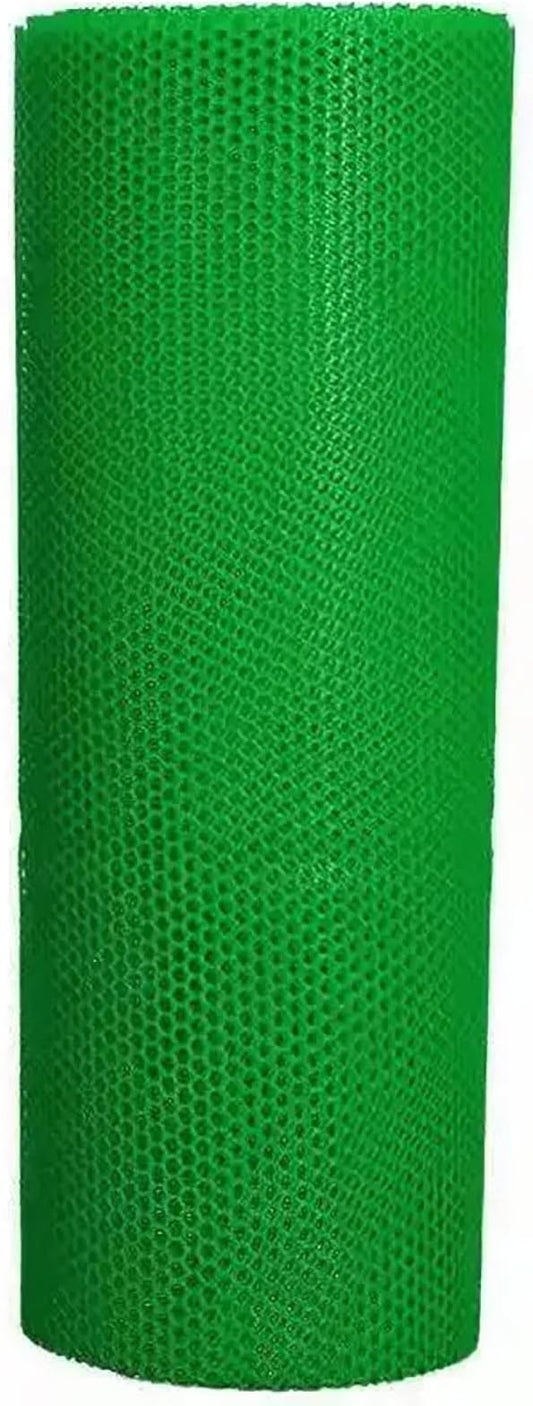 XIFENG Plastic Chicken Wire Mesh Fence Roll, Plastic Fencing Poultry Fencing Netting for Garden Fencing Farm Cats Dogs Rabbit Snake Animal Barrier(Size:0.7''mesh-98'L x 3.3'W Roll,Color:Green)