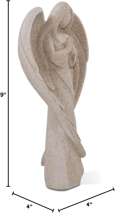SIMON'S SHOP Praying Angel Statues, 9'' Prayer Angel Figurines, Garden Angels Sculptures for Family Friends, Indoor Table Shelf Mantel Decorations