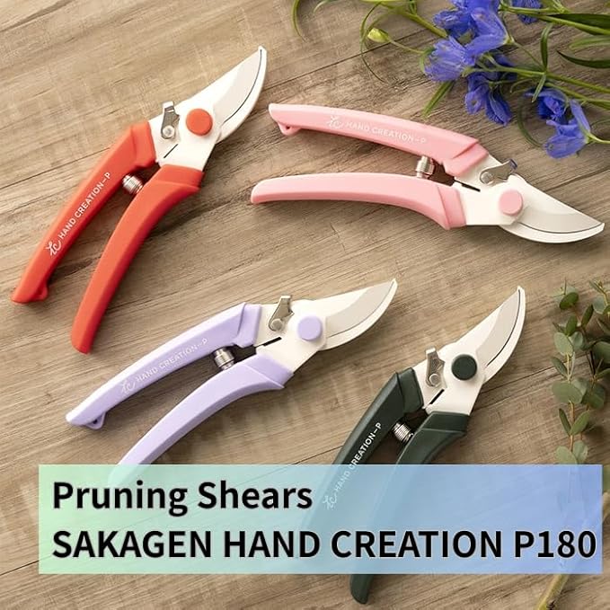 Flower shears - Professional Ultra Sharp Made in JAPAN Garden Scissors SAKAGEN HAND CREATION P-180 (Lavender)