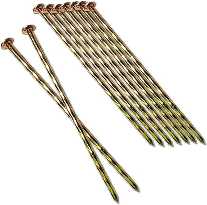200 Pcs 6-Inch Landscape Stakes, Spiral Metal Galvanized Landscape Spikes, Garden Nails for Artificial Turf, Paver Edging, Weed Barrier, Carpentry and More