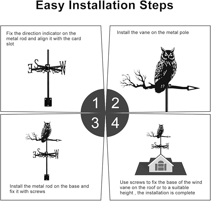 Metal Rooster Shape Weathervane, Roof Mount Weather Chicken Wind Vane Direction Indicator,Outdoor Scene Garden Chicken Weather Vane Ornament for for Shed Farmhouse Patio Decor(Gathering)