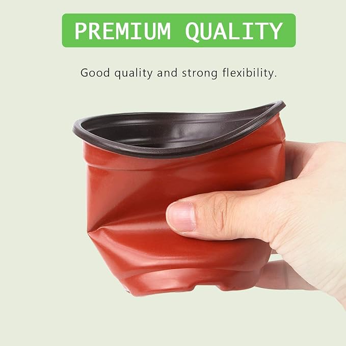 Augshy Plant Pots,40 Pcs 4" Plastic Plant Nursery Seed Starting Pots Nursery Pots for Succulent Seedling Cutting Transplanting