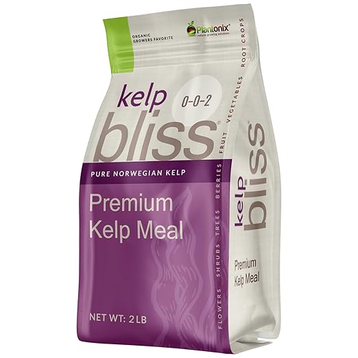 Kelp Meal Organic Fertilizer (2lbs) - Kelp Fertilizer for Plants, Garden Soil, Flowers, Vegetables, & Lawns - Organic Plant Food Rich in Vitamins & Nutrients - 100% Natural Renewable Soil Amendment