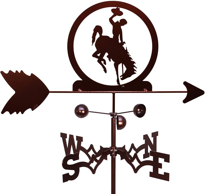 SWEN Products Wyoming Bucking Horse Weathervane (Roof Mount Included)
