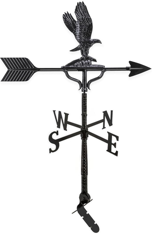 Montague Metal Products 32-Inch Weathervane with Satin Black Eagle Ornament