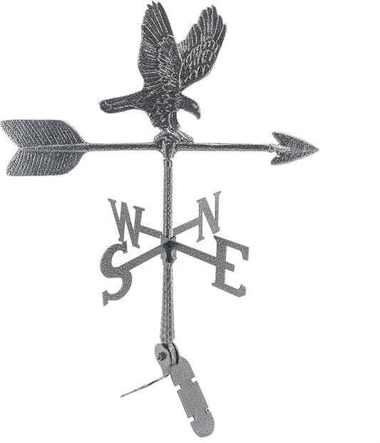 Montague Metal Products - 24″ Aluminum Eagle Weathervane - 6 Colors Available - Outdoor Windvane - Roof Metal Decor - Mount Included (4 to Choose from) - Hand Cast Aluminum Weathervane