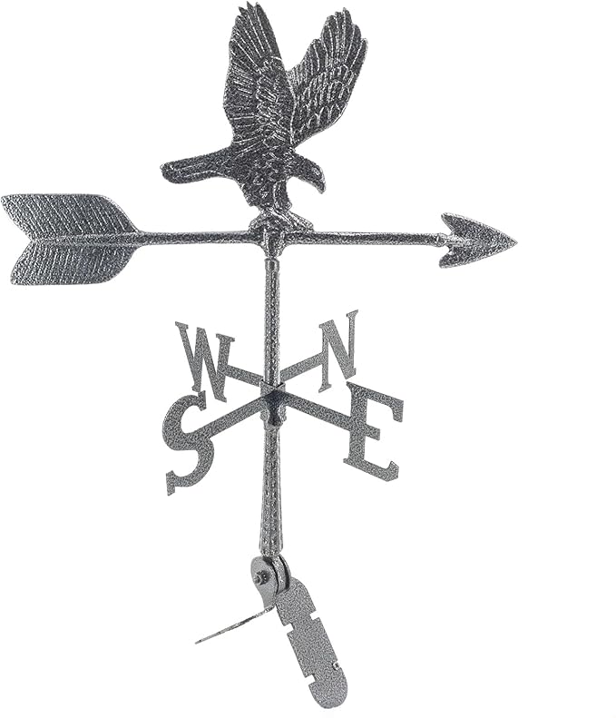 Montague Metal Products - Weathervane - Cast Aluminum Weathervane -Includes Roof Mount - 6 Colors Available (Eagle, Swedish Iron)