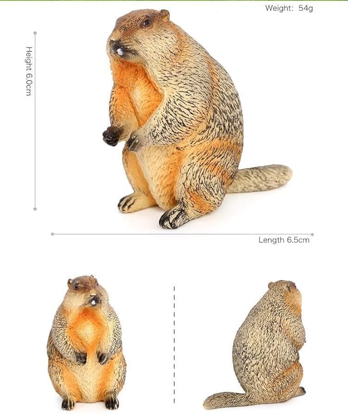 4PCS Groundhog Figurine Groundhog Sculpture Groundhog Model Animal Model Home Decoration Outdoor Garden Statue