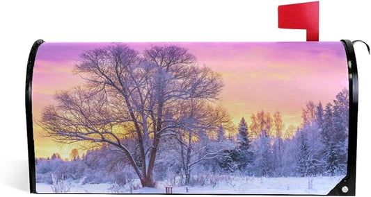 WOOR Winter Magnetic Magnetic Mailbox Cover Standard Size for Garden Yard Outdoor Decorations-18 x 20.8"