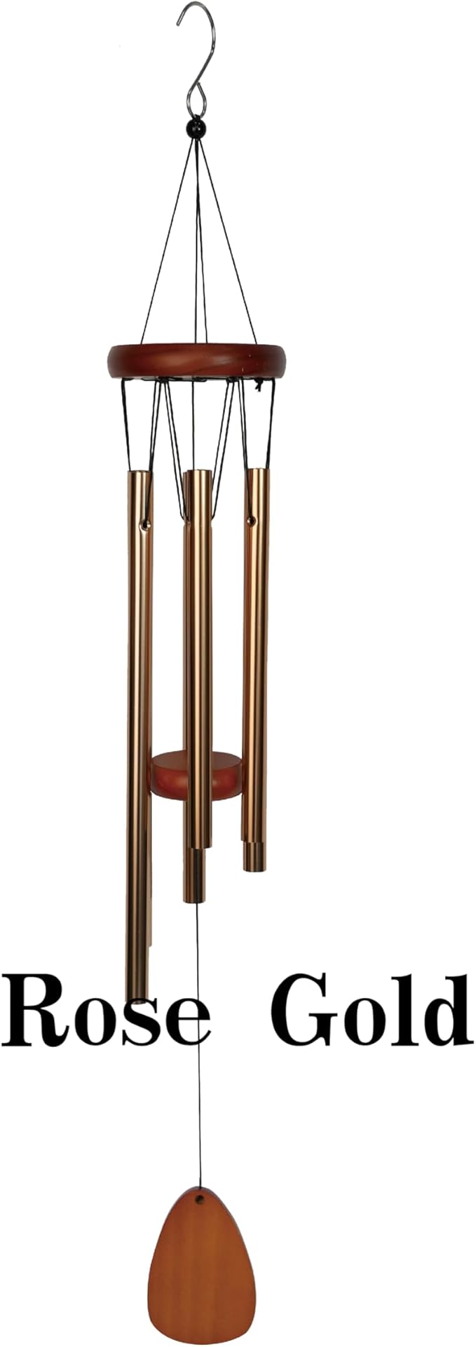 Personalized Memorial Wind Chimes for Loss of Loved One – Sympathy Gift for Mom or Dad, Outdoor Bereavement Chimes, Remembrance Wind Chime for Funeral or Memorial (Rose Gold, 32")