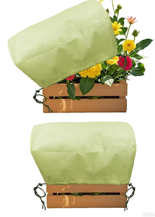 EJW 3 Piece Freeze Protection for Plants, (23.8'' x 11.8'' x 11.8'') Frost Cloth for Plants，Plant Protectors for Winter，Frost Blankets for Plants， Used for Flower pots, Flower Boxes, Small Plants