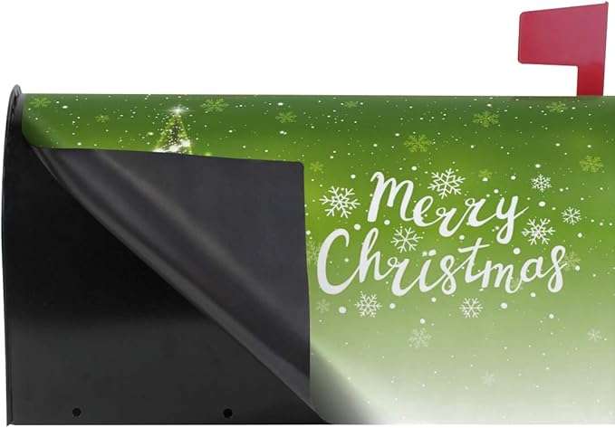WOOR Christmas Trees Magnetic Magnetic Mailbox Cover Standard Size for Garden Yard Outdoor Decorations-18 x 20.8"