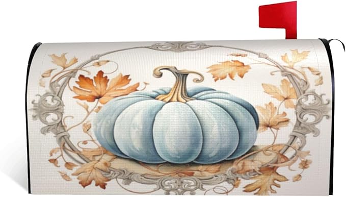DADABULIU Mailbox Covers Pumpkin Rustic Flower Autumn Magnetic Letter Post Box Cover Standard Size 25.5 x 21 Inch Garden Yard Home Decorative