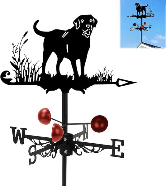 3D Dog Weathervane Metal Wind Vane Weathercock,Roof Mount Weather Vane for Garden Farmhouse Yard Chicken Coop Patio Outdoor Decoration