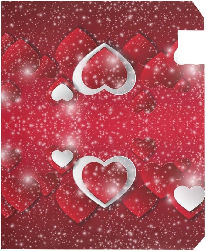 ALAZA Red Valentines Day Heart Magnetic Mailbox Cover MailWraps Garden Yard Home Decor for Outside Oversized-25.5" x20.8"