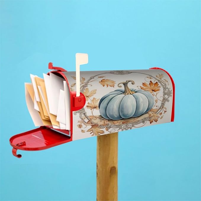 DADABULIU Mailbox Covers Pumpkin Rustic Flower Autumn Magnetic Letter Post Box Cover Standard Size 25.5 x 21 Inch Garden Yard Home Decorative
