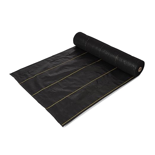 DeWitt Pro-5 Weed-Barrier Woven Landscape Fabric, 5 oz, Black, 4' x 250' - Heavy-Duty Growth Control, Water & Nutrient Permeable Ground Cover for Gardens, Pathways & Commercial Landscaping