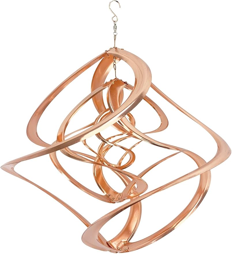 Red Carpet Studios The Original Cosmix Deluxe Helix Wind Spinner, Large 20-Inch, Triple Copper