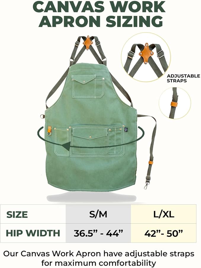 FARMER'S DEFENSE Canvas Gardening Apron with Durable Pockets