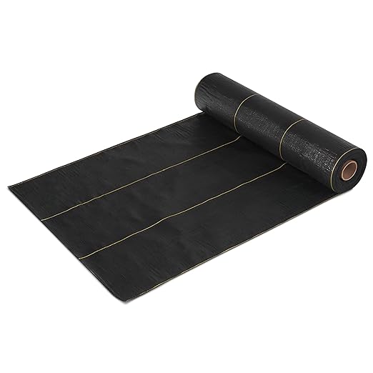 DeWitt Sunbelt Woven Ground Cover, 3.2 oz, Black, 3' x 300' - Durable Weed Barrier Fabric for Greenhouse, Garden, Outdoor Display & Landscaping