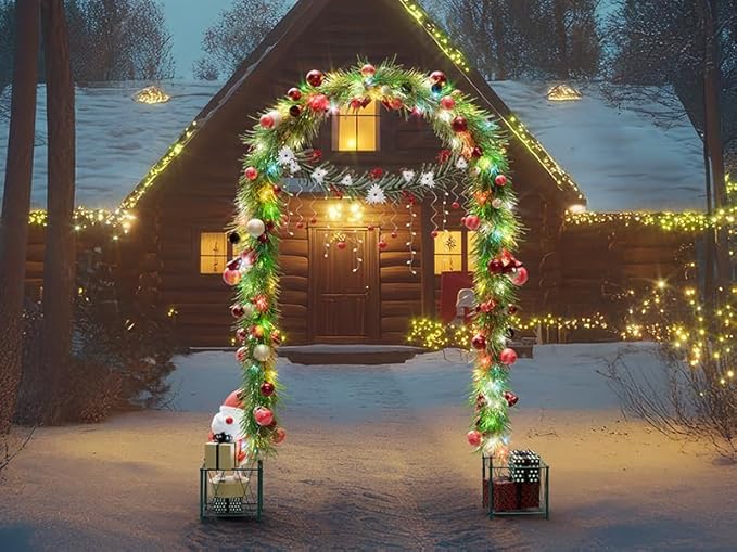 Metal Garden Arch Trellis for Climbing Plants Outdoor, Garden Arbors Archway Arched Trellis with Planter Boxes, Wedding Arches for Ceremony Arch Backdrop Stands for Party Christmas Decorations, Black