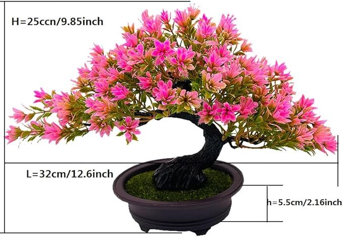 Artificial Bonsai Tree Juniper Faux Plants Indoor Small Fake Plants Decor with Ceramic Pots for Home Table Office Desk Bathroom Shelf Bedroom Living Room Farmhouse Decorations