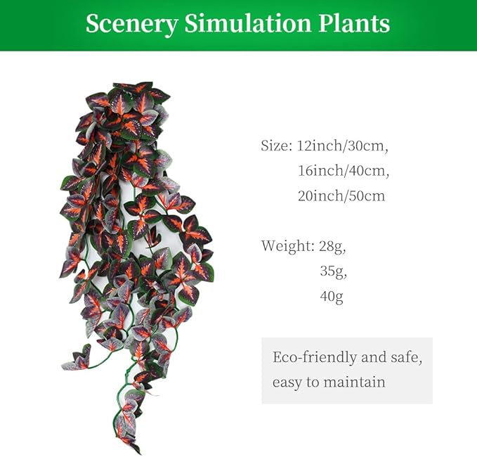 Dsoar 40cm/16in Aquarium Decorations Plants Artificial Fake Plastic Water Grass Plants for Fish Tank Aquarium Decor Artificial Hanging Plants