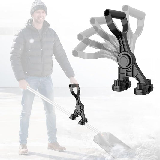 Adjustable Snow Shovel Handle, Goldusk 5-Angle Ergonomic Extension Handle for Snow Removal & Garden Tools, ABS+GF Universal Assist Handle for Snow Shovel, Rake, String Trimmer, Back-Saving Design