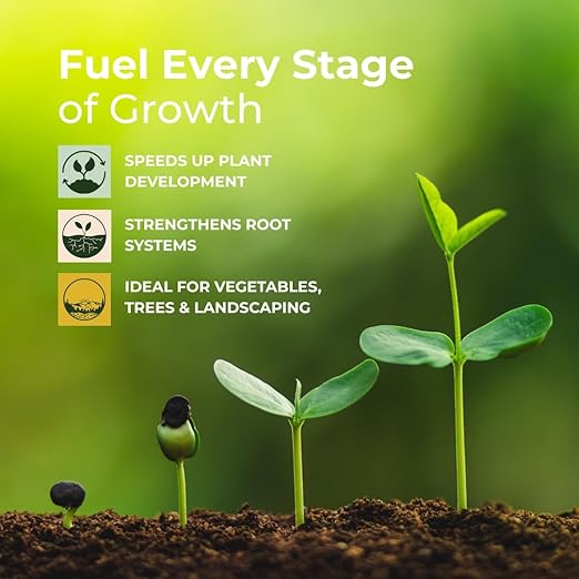 Grow Up Microbial Soil Amendment – Promotes Plant Growth, Root Development & Soil Health – Organic Formula – Made in USA