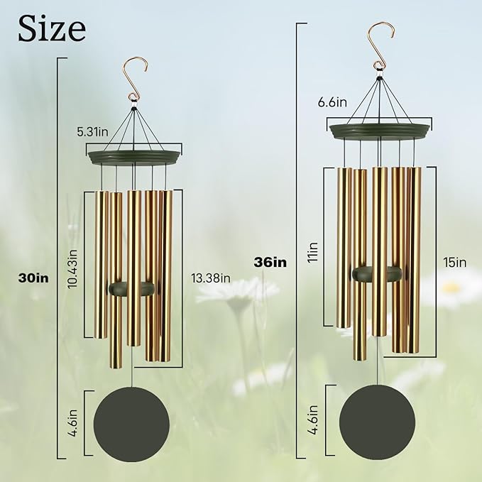 ASTARIN Memorial 36" Wind Chimes, Personalized Name Sympathy Wind Chime, in Memory of Loss Mom Loved One, Large Deep Tone Bereavement Windchimes, Listen to The Wind(Produced in USA)