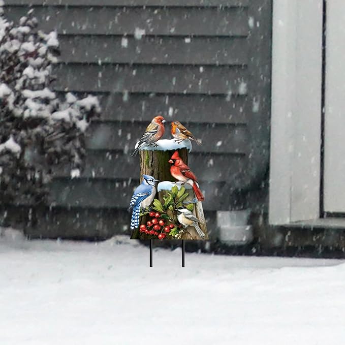 Briarwood Lane Winter Woodland Birds Metal Art