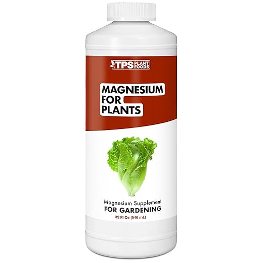 TPS NUTRIENTS Magnesium Fertilizer for Plants, Bioavailable Mg for Growth and Flowering, Liquid Plant Food, 32 oz (1 Quart)