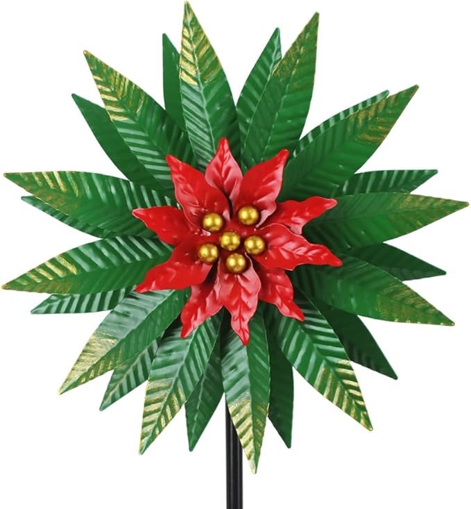 Wind Spinners Outdoor,Kinetic Wind Sculptures & Spinner 57.9 Inches Metal Windmill Christmas Outdoor Decor for Patio,Lawn & Garden