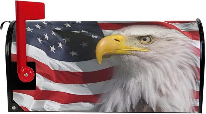 WOOR American Eagle Magnetic Mailbox Cover Oversized for Garden Yard Outdoor Decorations-20.8" x 25.5"