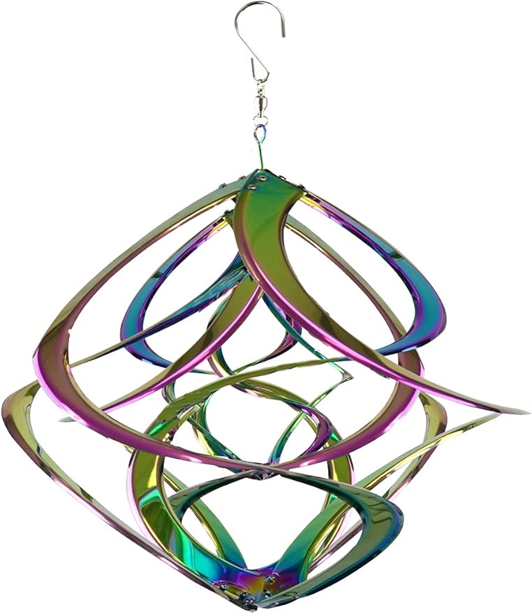 Red Carpet Studios The Original Cosmix Deluxe Helix Wind Spinner, Large 20-Inch, Triple Iridescent