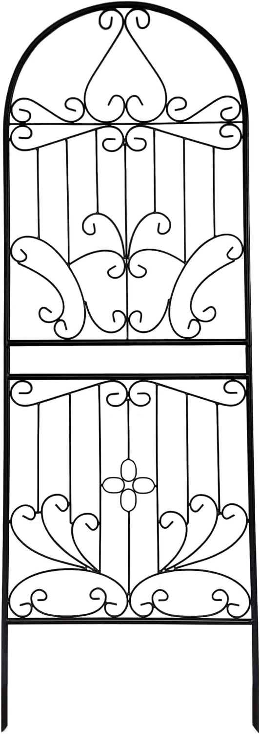 Trellis for Climbing Plants 70.8" H x 24.5" W Metal Iron Outdoor Wall Panel for Vines Flowers Elegant Garden Accent Decorative Structure 1 Pack