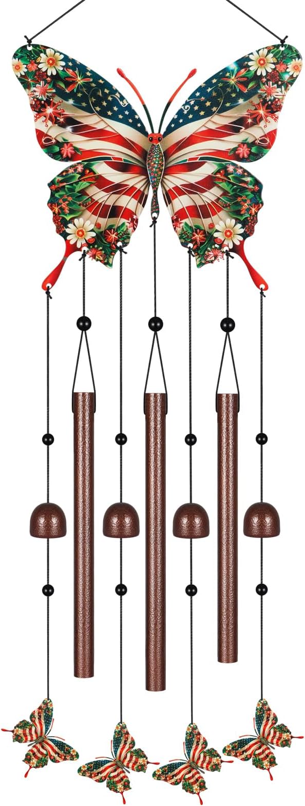 Metal Colorful Butterfly Wind Chimes for Outside to Create a Zen Atmosphere Suitable for Outdoor Garden Patio Home Decor,Melodious Melodic Tones Suitable as A Birthday for Women Mom